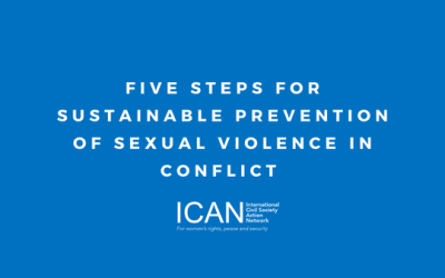 Five Steps for Sustainable Prevention of Sexual Violence in Conflict