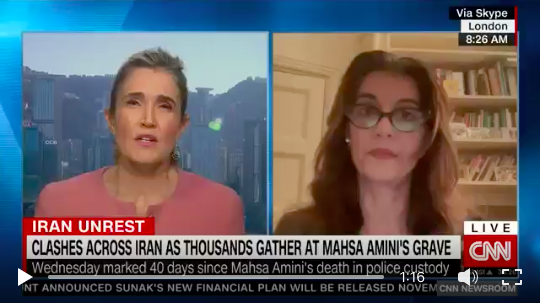 Iran Protests 2022: Sanam Naraghi Anderlini, MBE speaks to CNN International
